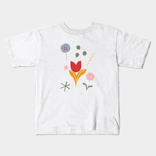 Abstract Flowers Kids T-Shirt